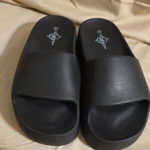 Black Slide Sandals